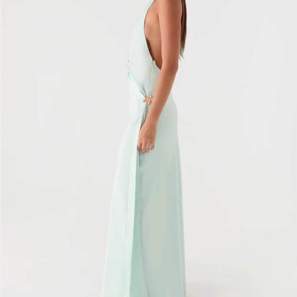Eleni Halter Maxi Dress - Pistachio - Picture 5 of 5